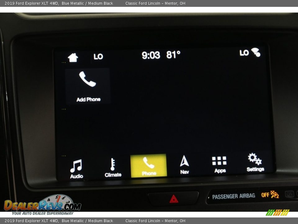 2019 Ford Explorer XLT 4WD Blue Metallic / Medium Black Photo #13