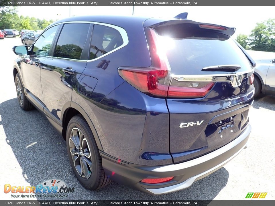 2020 Honda CR-V EX AWD Obsidian Blue Pearl / Gray Photo #3
