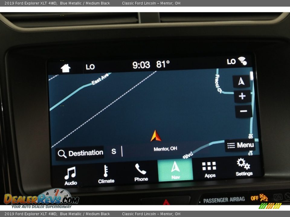 2019 Ford Explorer XLT 4WD Blue Metallic / Medium Black Photo #14