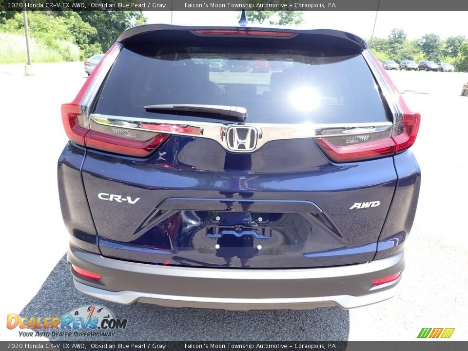 2020 Honda CR-V EX AWD Obsidian Blue Pearl / Gray Photo #4