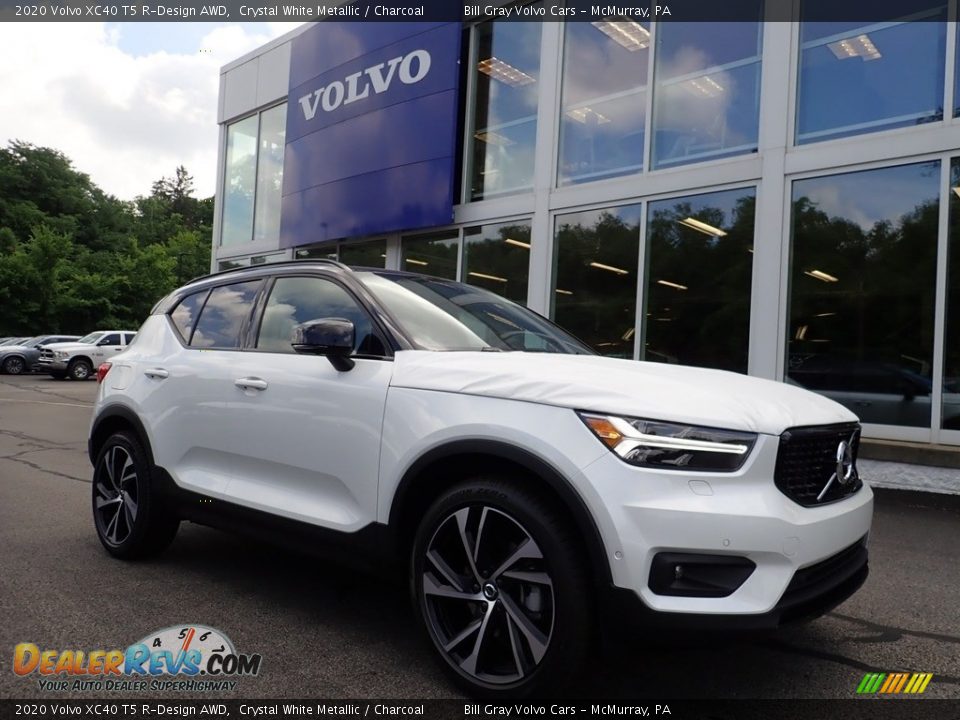 2020 Volvo XC40 T5 R-Design AWD Crystal White Metallic / Charcoal Photo #1
