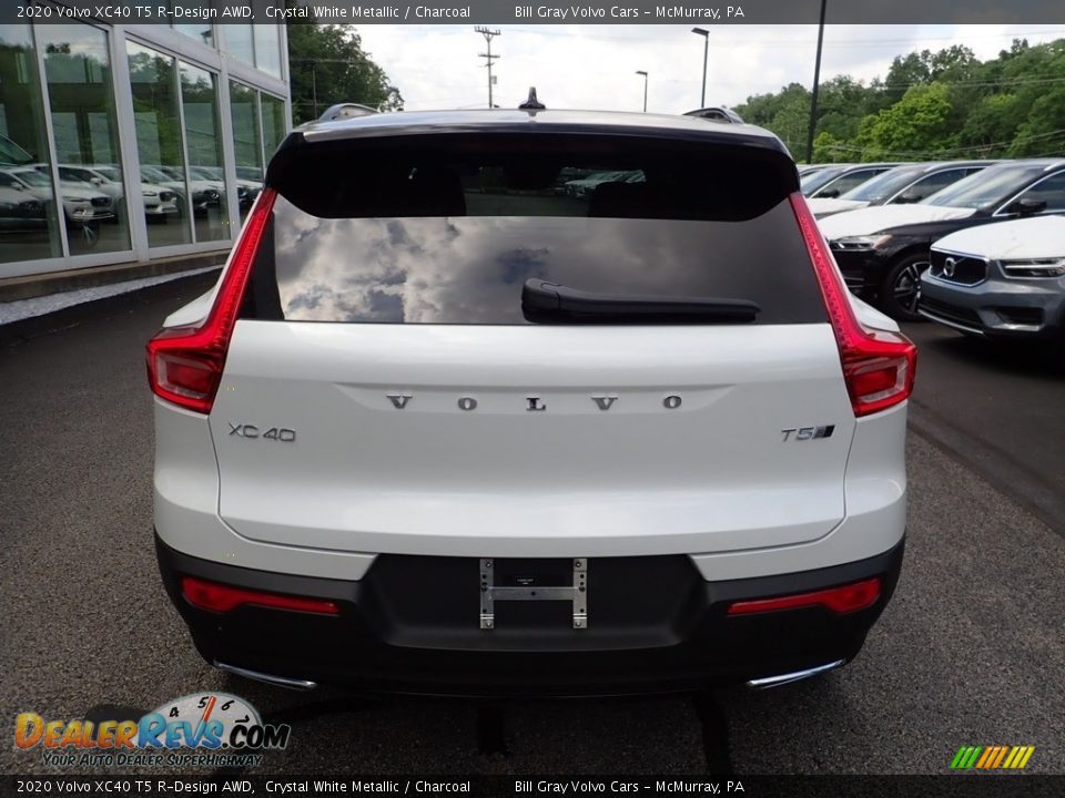 2020 Volvo XC40 T5 R-Design AWD Crystal White Metallic / Charcoal Photo #3