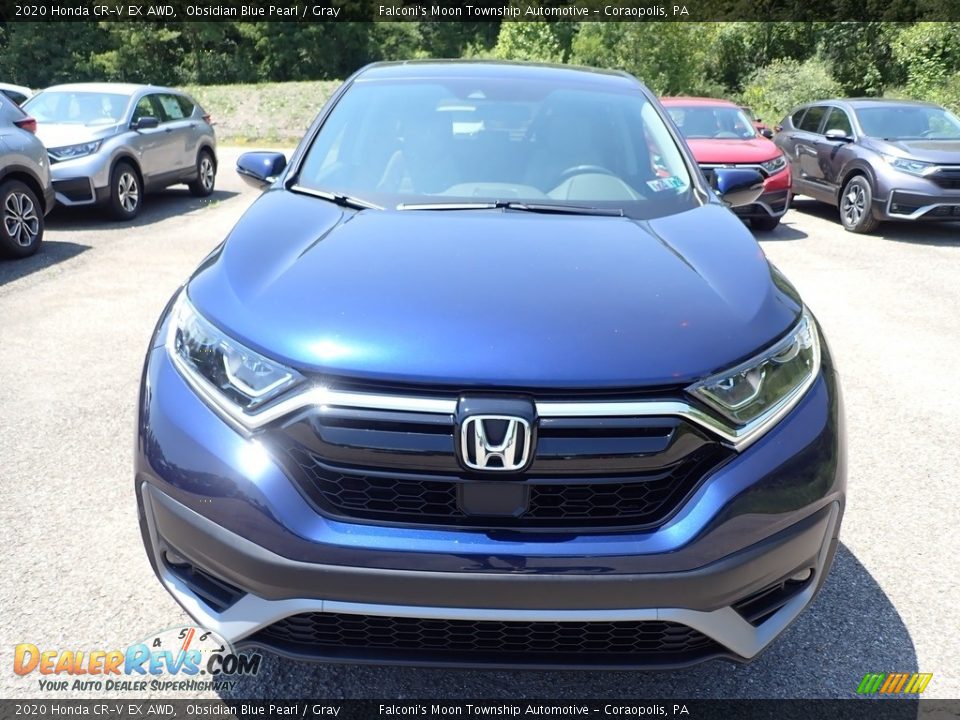 2020 Honda CR-V EX AWD Obsidian Blue Pearl / Gray Photo #7