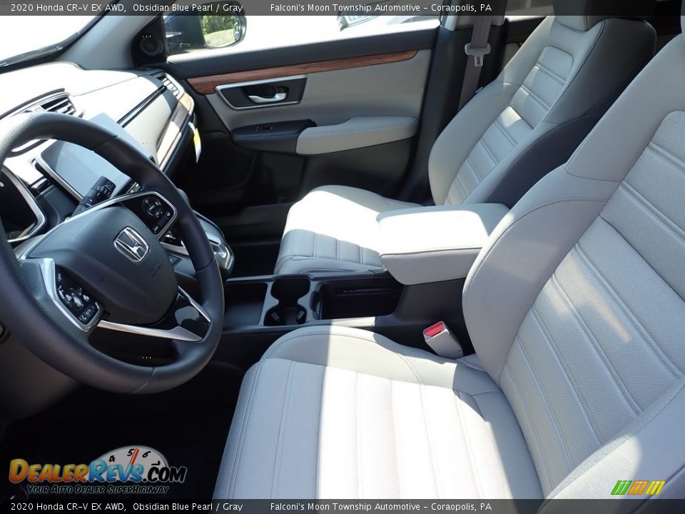 2020 Honda CR-V EX AWD Obsidian Blue Pearl / Gray Photo #9