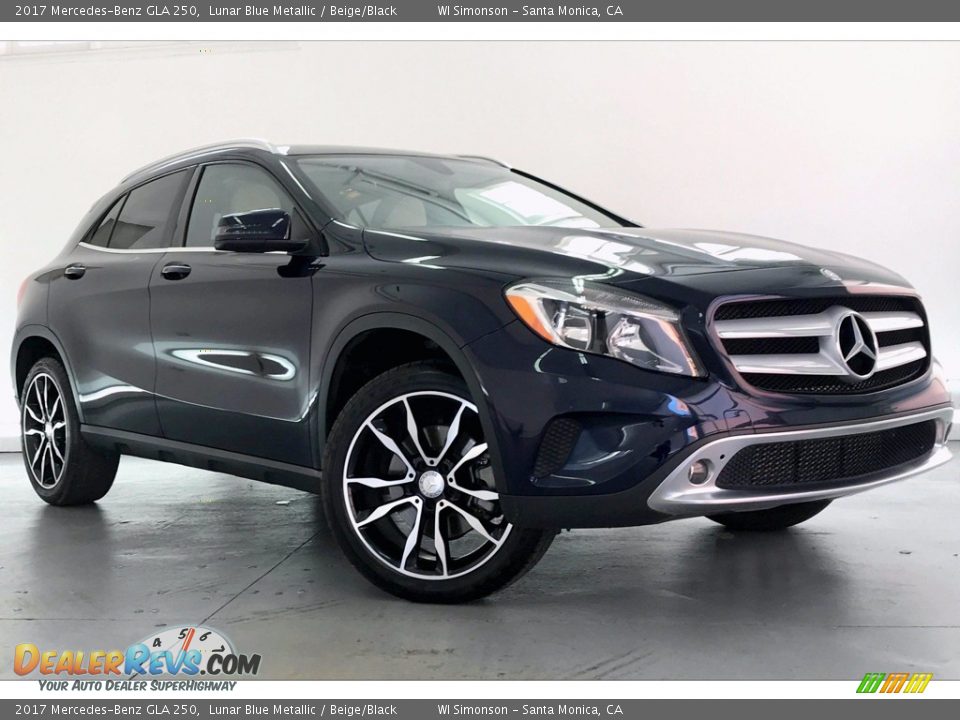 2017 Mercedes-Benz GLA 250 Lunar Blue Metallic / Beige/Black Photo #34