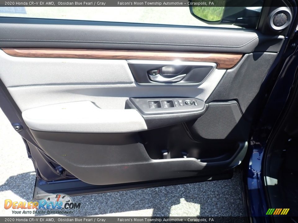 2020 Honda CR-V EX AWD Obsidian Blue Pearl / Gray Photo #11