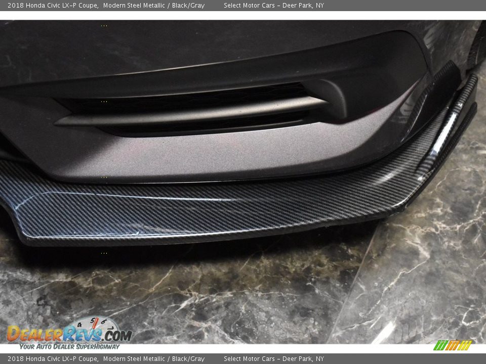 2018 Honda Civic LX-P Coupe Modern Steel Metallic / Black/Gray Photo #7