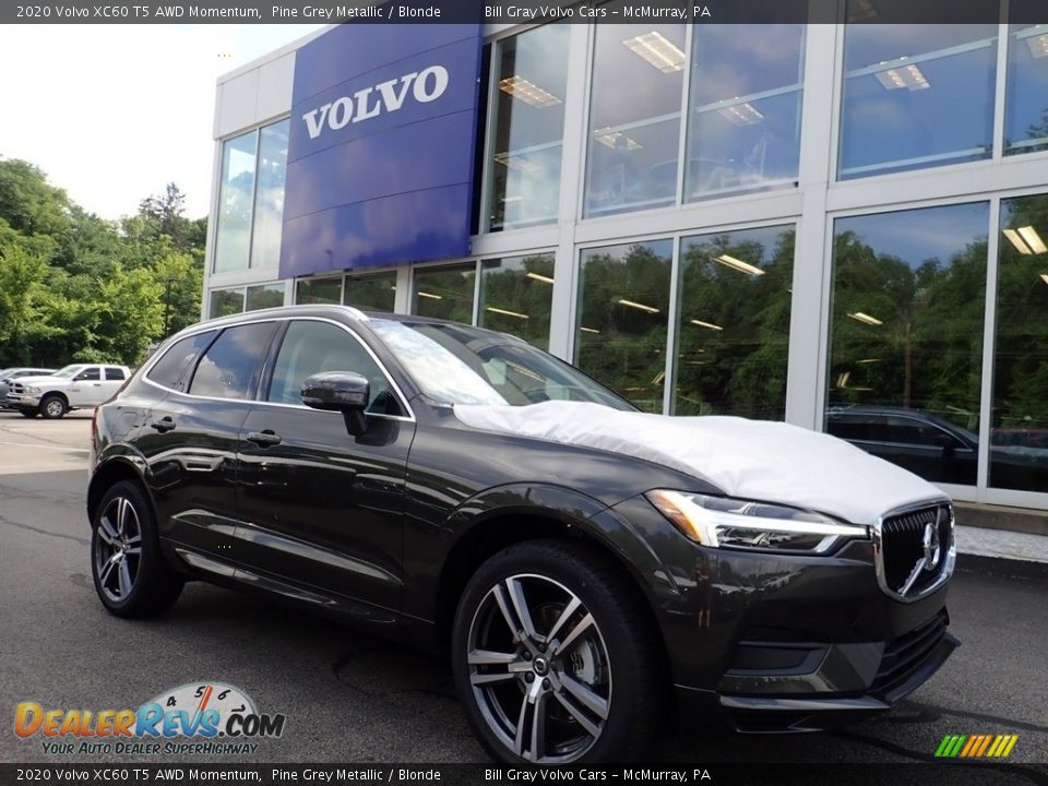 2020 Volvo XC60 T5 AWD Momentum Pine Grey Metallic / Blonde Photo #1