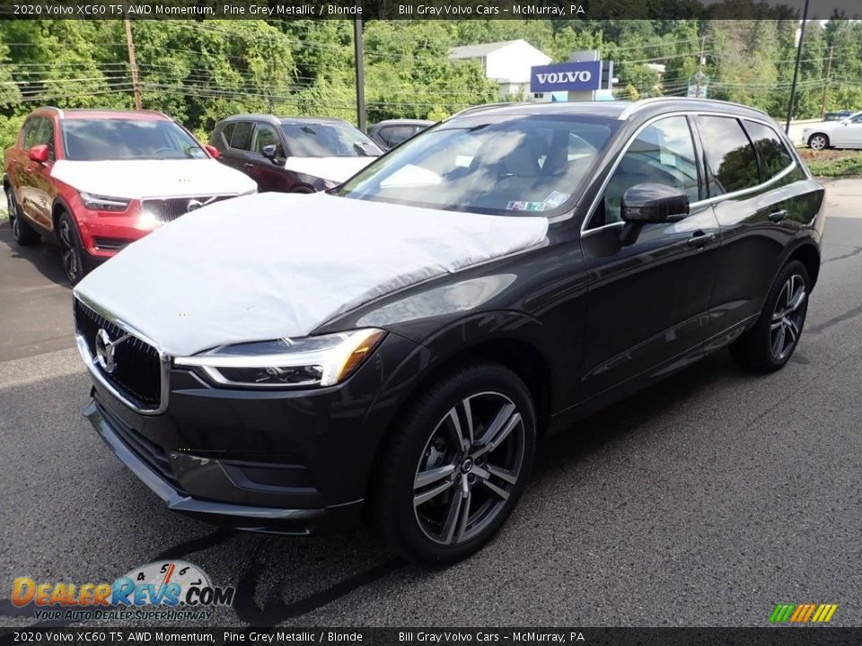 2020 Volvo XC60 T5 AWD Momentum Pine Grey Metallic / Blonde Photo #5
