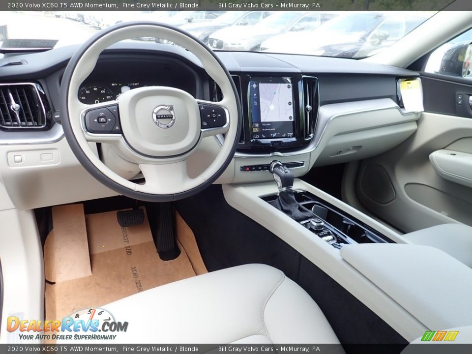 2020 Volvo XC60 T5 AWD Momentum Pine Grey Metallic / Blonde Photo #9