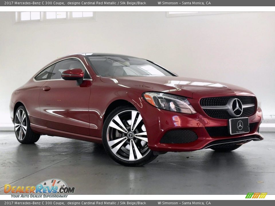 2017 Mercedes-Benz C 300 Coupe designo Cardinal Red Metallic / Silk Beige/Black Photo #34