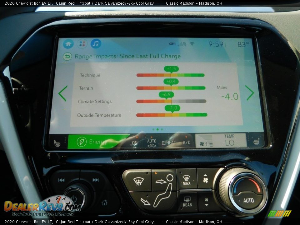 Controls of 2020 Chevrolet Bolt EV LT Photo #18