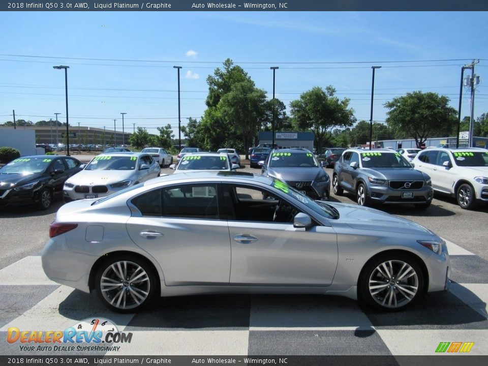 2018 Infiniti Q50 3.0t AWD Liquid Platinum / Graphite Photo #3