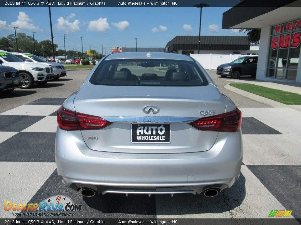 2018 Infiniti Q50 3.0t AWD Liquid Platinum / Graphite Photo #4