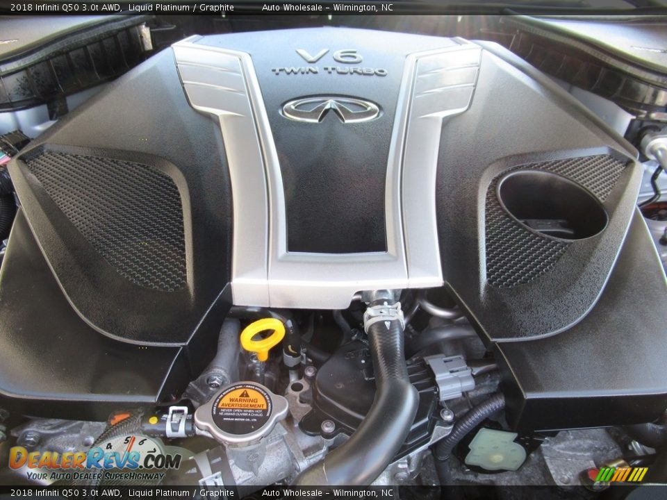 2018 Infiniti Q50 3.0t AWD Liquid Platinum / Graphite Photo #6