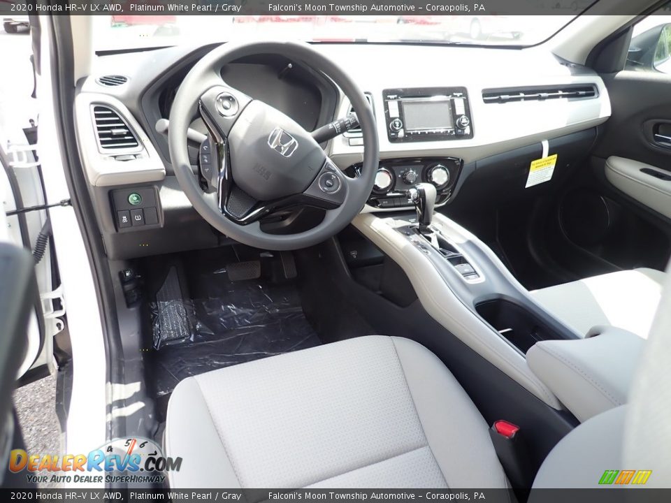 2020 Honda HR-V LX AWD Platinum White Pearl / Gray Photo #11