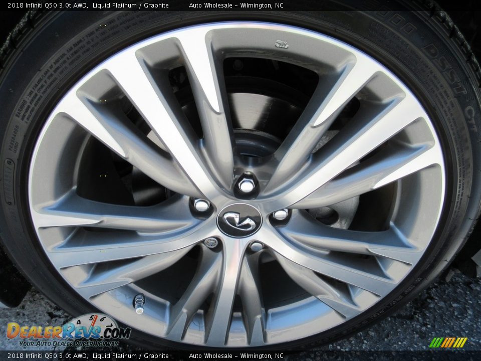 2018 Infiniti Q50 3.0t AWD Liquid Platinum / Graphite Photo #7