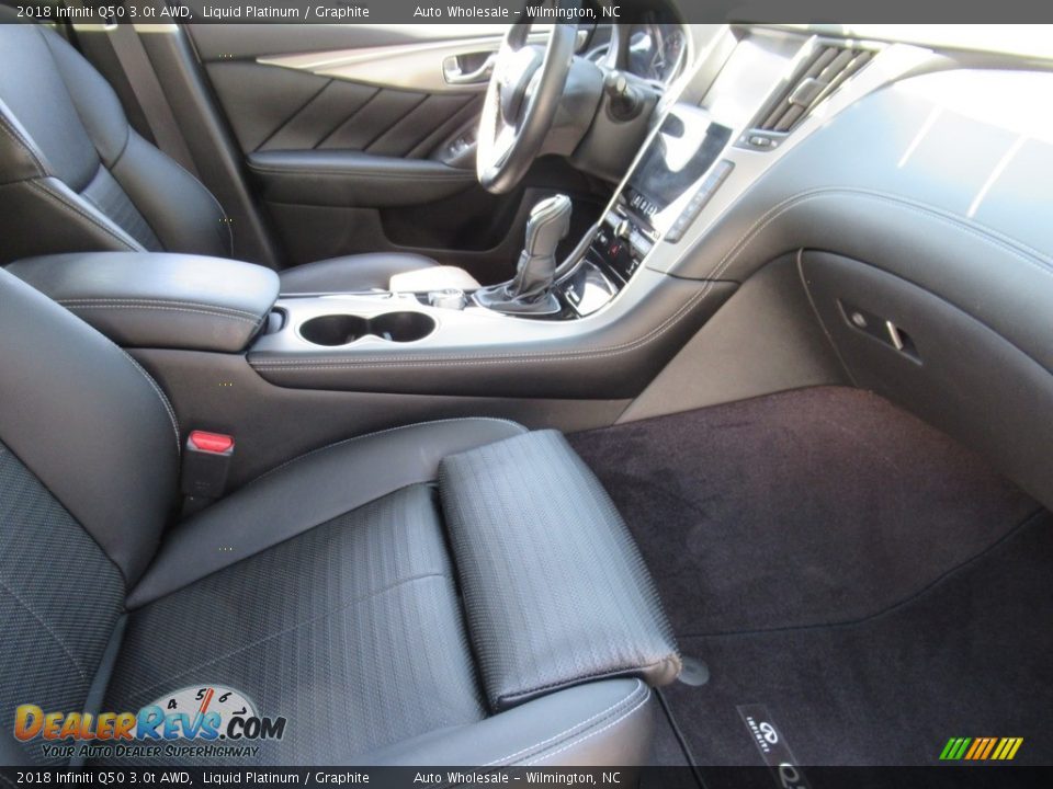 2018 Infiniti Q50 3.0t AWD Liquid Platinum / Graphite Photo #12