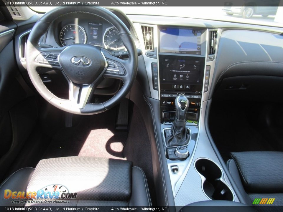 2018 Infiniti Q50 3.0t AWD Liquid Platinum / Graphite Photo #15
