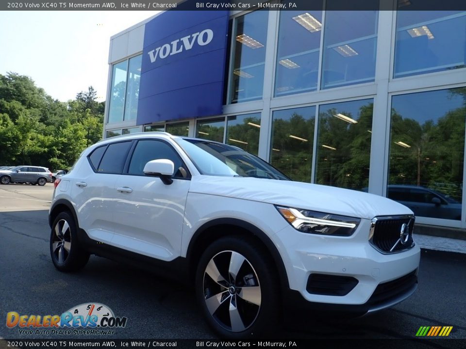2020 Volvo XC40 T5 Momentum AWD Ice White / Charcoal Photo #1