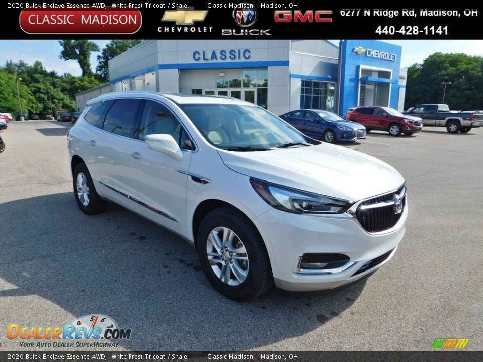 2020 Buick Enclave Essence AWD White Frost Tricoat / Shale Photo #1