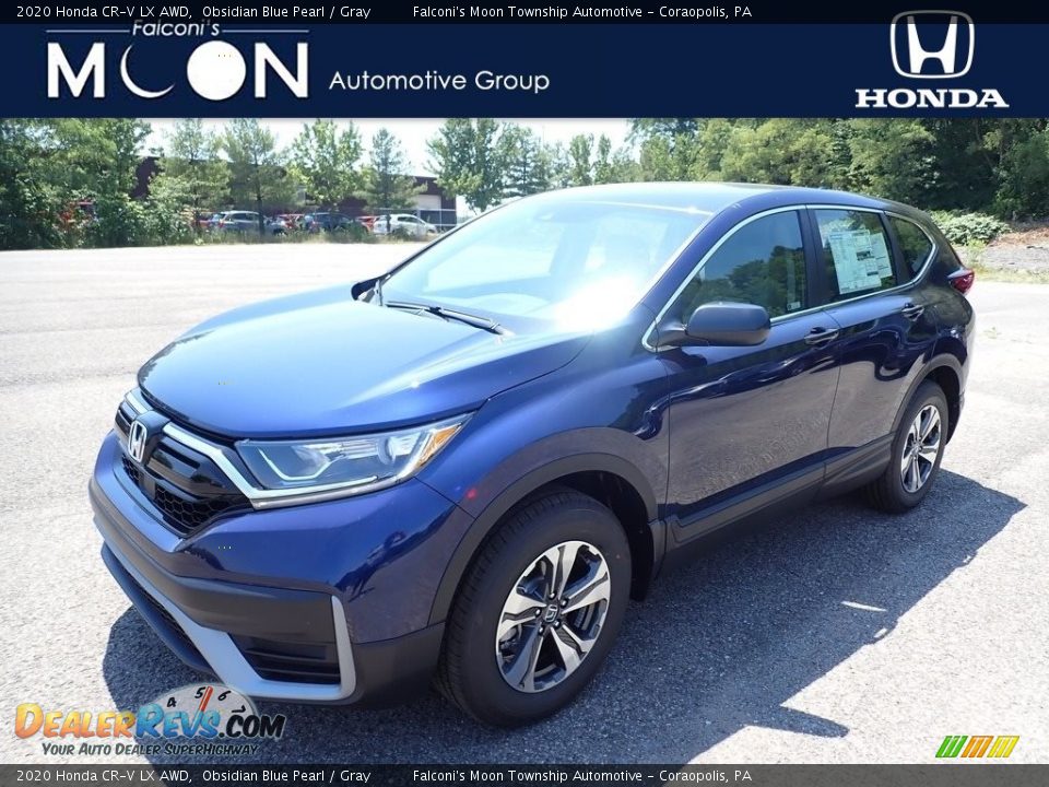 2020 Honda CR-V LX AWD Obsidian Blue Pearl / Gray Photo #1