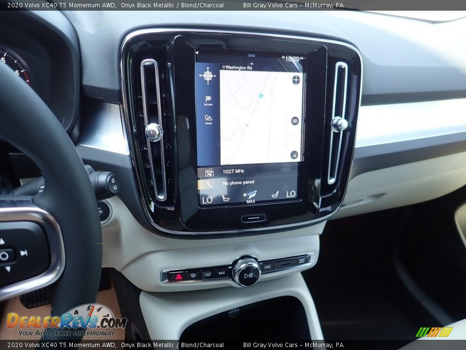 2020 Volvo XC40 T5 Momentum AWD Onyx Black Metallic / Blond/Charcoal Photo #14