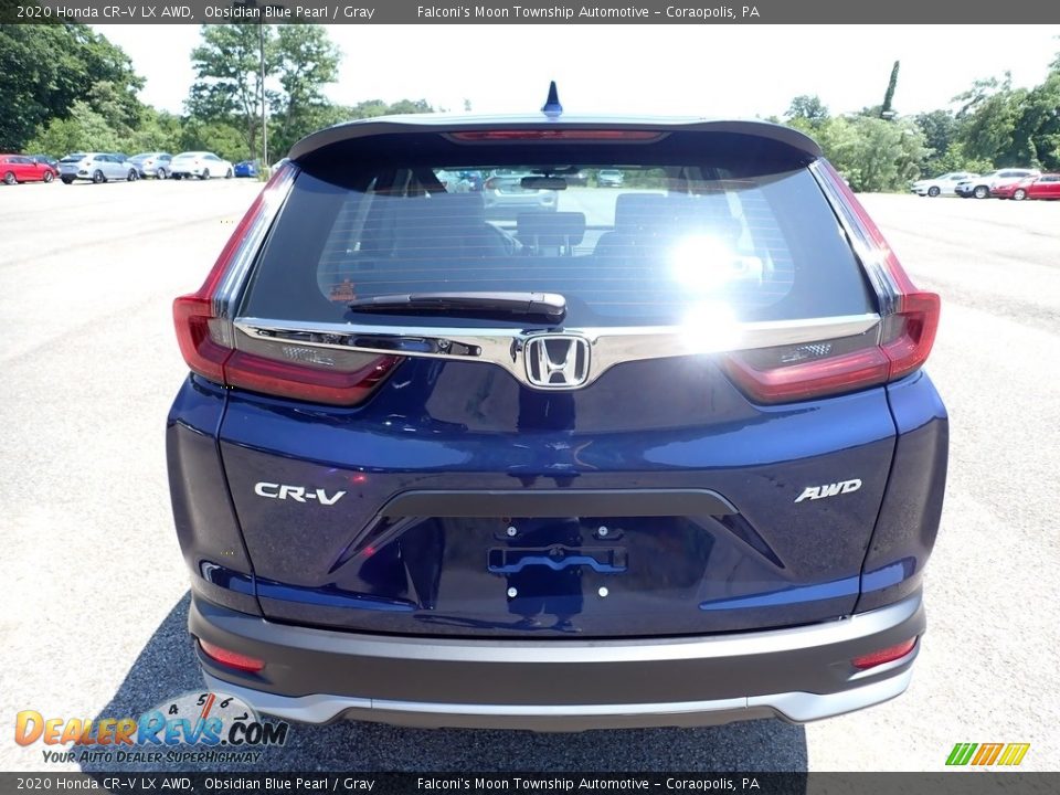 2020 Honda CR-V LX AWD Obsidian Blue Pearl / Gray Photo #3