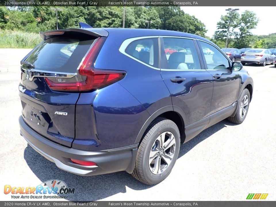 2020 Honda CR-V LX AWD Obsidian Blue Pearl / Gray Photo #4