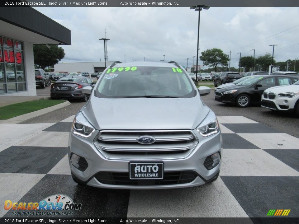 2018 Ford Escape SEL Ingot Silver / Medium Light Stone Photo #2