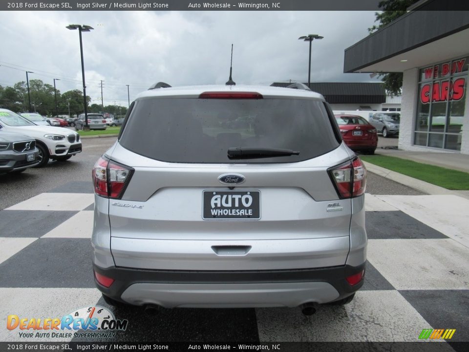 2018 Ford Escape SEL Ingot Silver / Medium Light Stone Photo #4