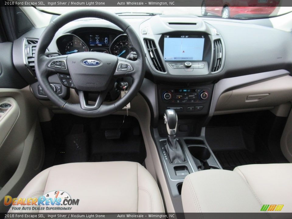 2018 Ford Escape SEL Ingot Silver / Medium Light Stone Photo #14