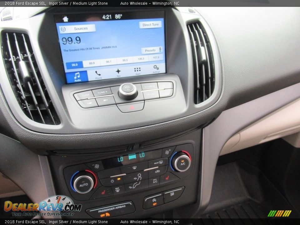 2018 Ford Escape SEL Ingot Silver / Medium Light Stone Photo #17