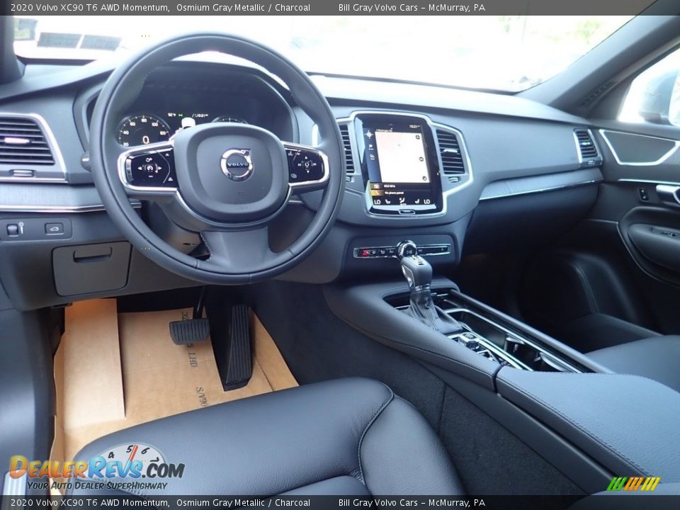 Charcoal Interior - 2020 Volvo XC90 T6 AWD Momentum Photo #10