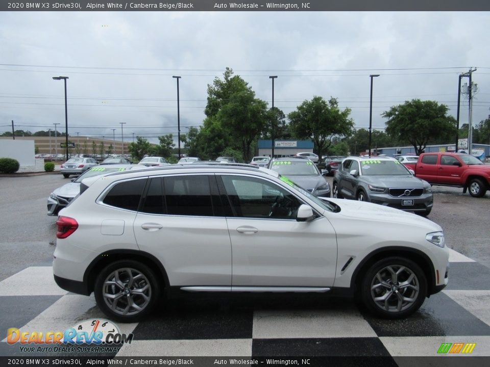 2020 BMW X3 sDrive30i Alpine White / Canberra Beige/Black Photo #3