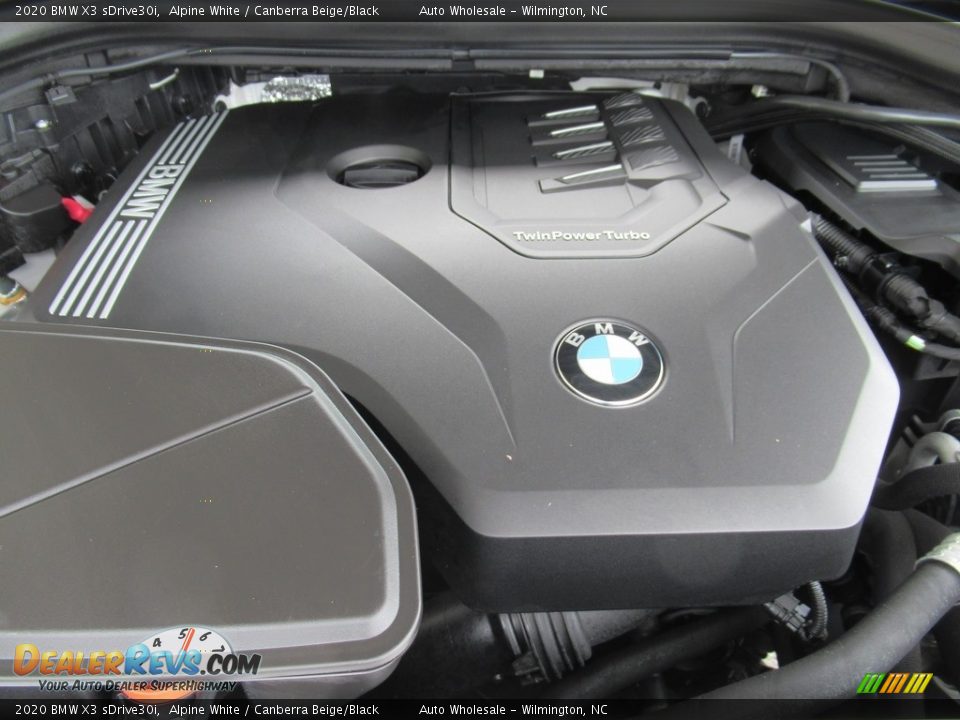2020 BMW X3 sDrive30i Alpine White / Canberra Beige/Black Photo #6