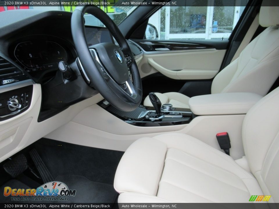 2020 BMW X3 sDrive30i Alpine White / Canberra Beige/Black Photo #9