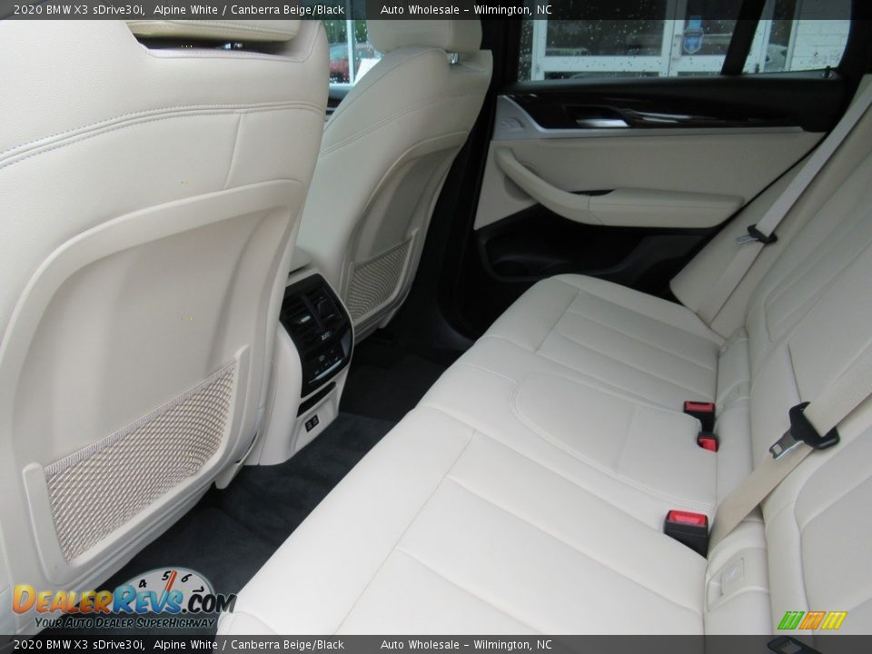 2020 BMW X3 sDrive30i Alpine White / Canberra Beige/Black Photo #10