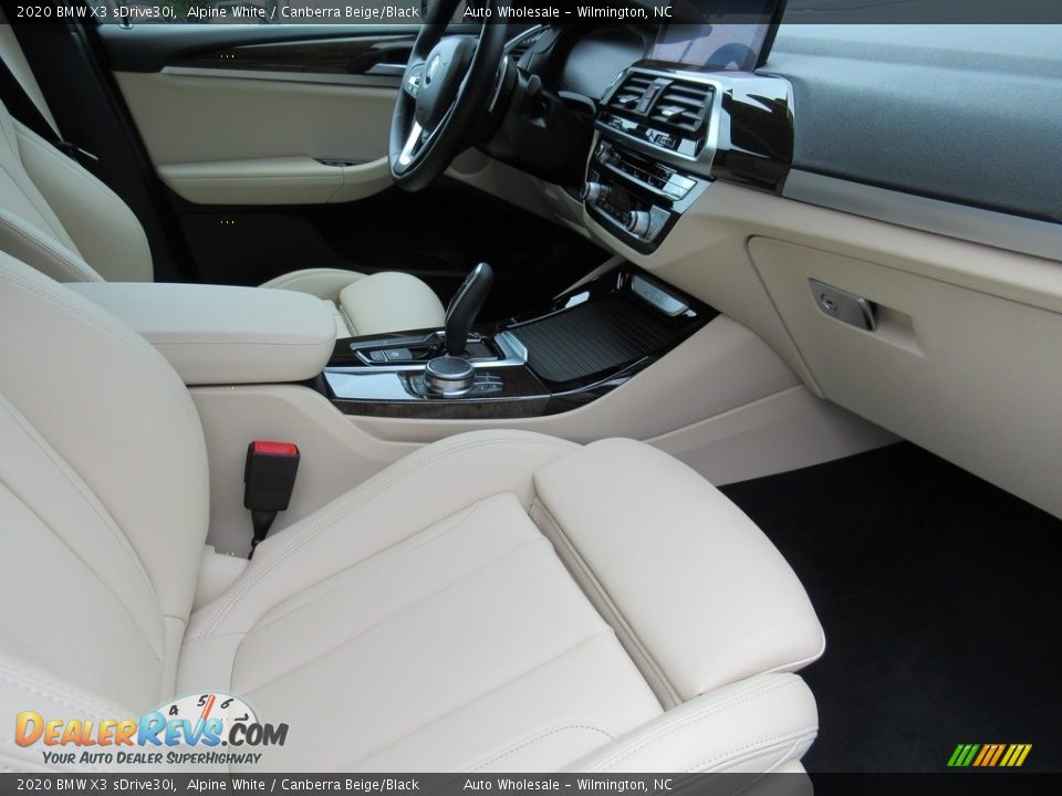 2020 BMW X3 sDrive30i Alpine White / Canberra Beige/Black Photo #11