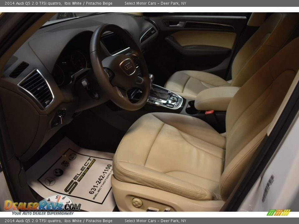 2014 Audi Q5 2.0 TFSI quattro Ibis White / Pistachio Beige Photo #11