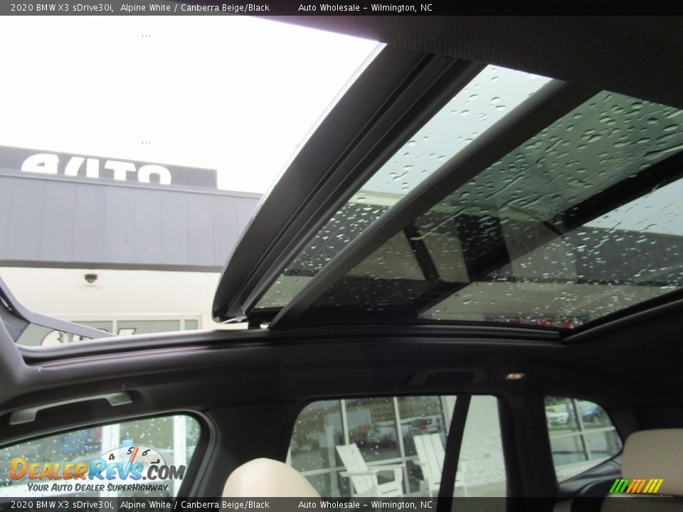 2020 BMW X3 sDrive30i Alpine White / Canberra Beige/Black Photo #13