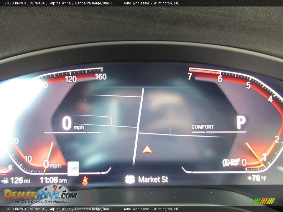 2020 BMW X3 sDrive30i Alpine White / Canberra Beige/Black Photo #15