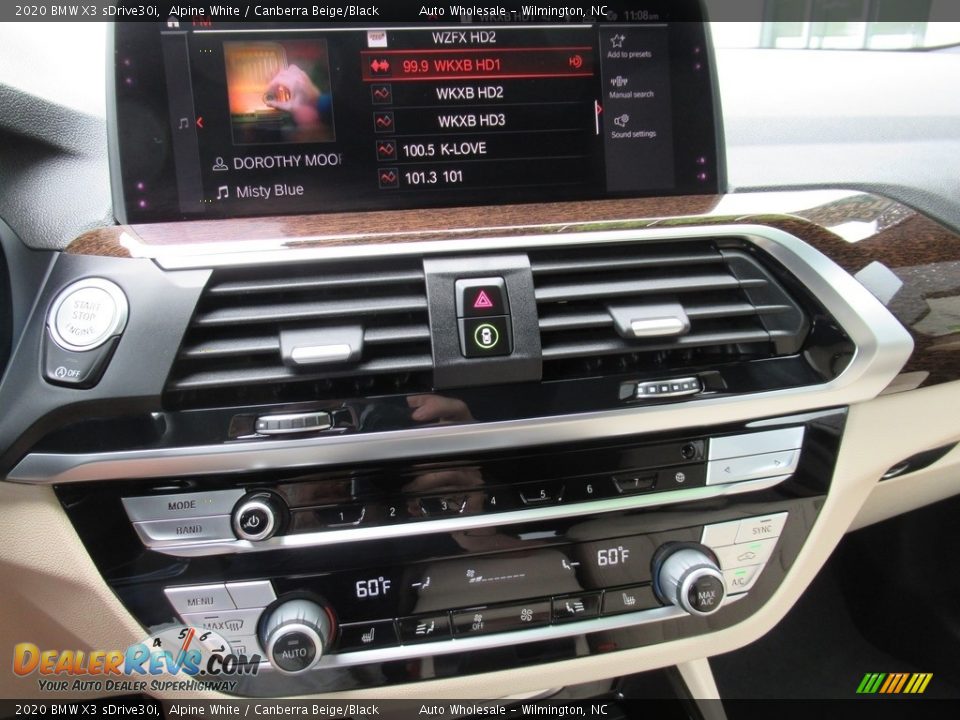 2020 BMW X3 sDrive30i Alpine White / Canberra Beige/Black Photo #17