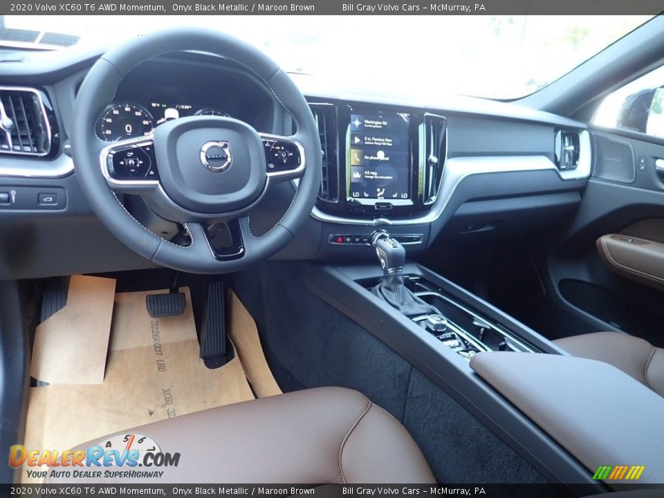 Maroon Brown Interior - 2020 Volvo XC60 T6 AWD Momentum Photo #9