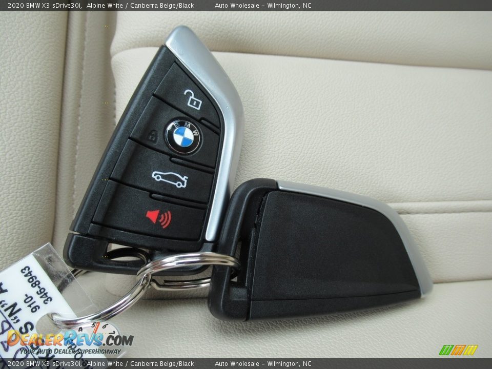 2020 BMW X3 sDrive30i Alpine White / Canberra Beige/Black Photo #20