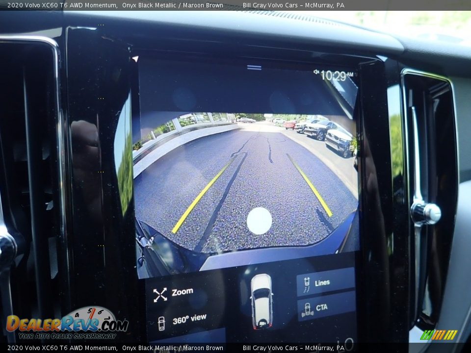 2020 Volvo XC60 T6 AWD Momentum Onyx Black Metallic / Maroon Brown Photo #15