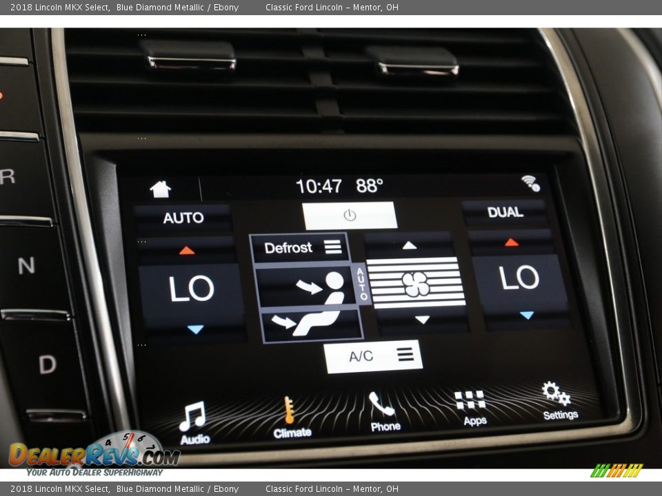 2018 Lincoln MKX Select Blue Diamond Metallic / Ebony Photo #13