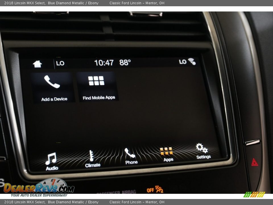 2018 Lincoln MKX Select Blue Diamond Metallic / Ebony Photo #15