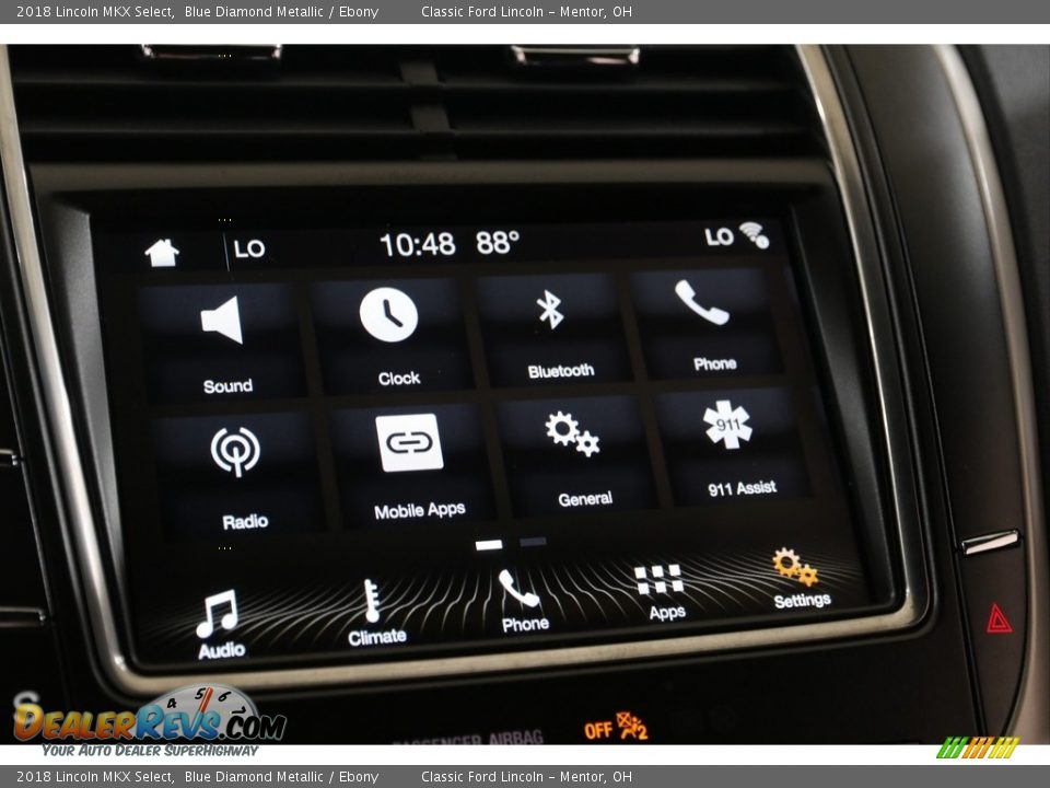 2018 Lincoln MKX Select Blue Diamond Metallic / Ebony Photo #16