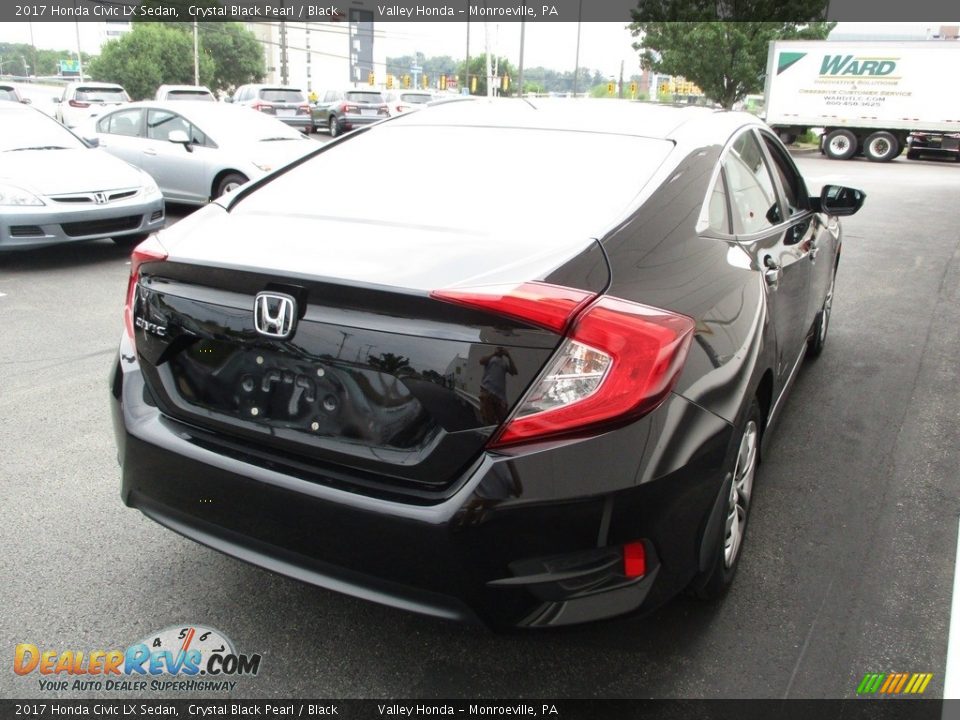 2017 Honda Civic LX Sedan Crystal Black Pearl / Black Photo #5
